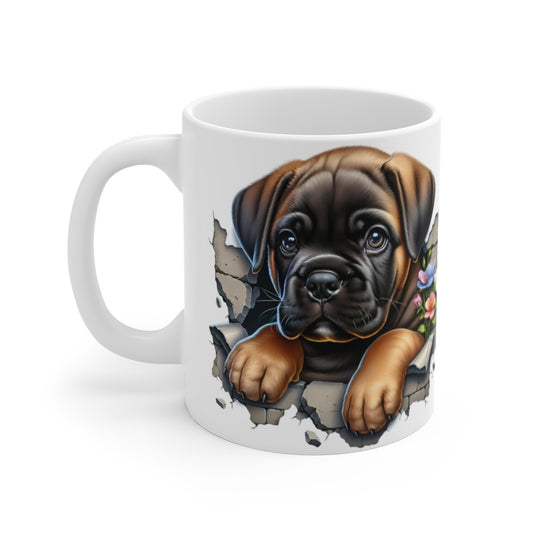Mug Boxer Effet 3D - Tasse Chien Mur Cassé - Idée Cadeau Amoureux des Chiens -  - Accessoire Cuisine Déco Animaux