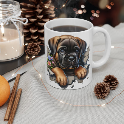 Mug Boxer Effet 3D - Tasse Chien Mur Cassé - Idée Cadeau Amoureux des Chiens -  - Accessoire Cuisine Déco Animaux