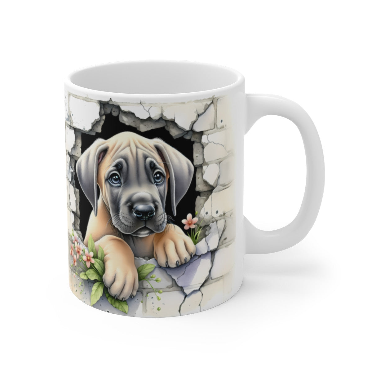 Mug Tasse Dogue Allemand Effet 3D  - Cadeau Original Amoureux des Chiens - Accessoire Cuisine Déco Animaux