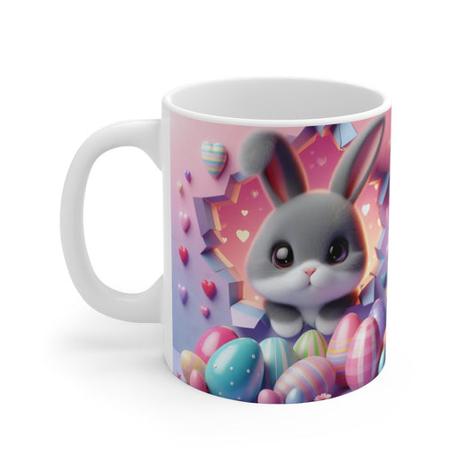 Mug Lapin de Pâques Effet 3D Cadeau Original Fête de Pâques - Tasse Céramique Café Thé  - Accessoire Cuisine