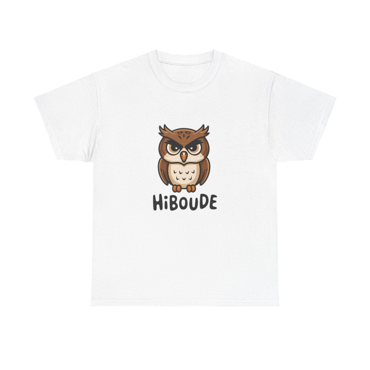T-shirt Hibou Humour "Hiboude" - Cadeau Drôle et Original - Tee Shirt Homme et Femme