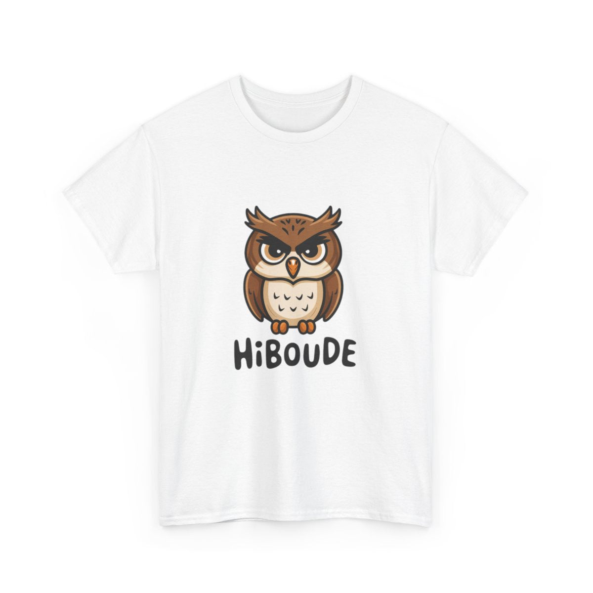 T-shirt Hibou Humour "Hiboude" - Cadeau Drôle et Original - Tee Shirt Homme et Femme