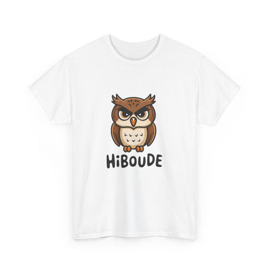 T-shirt Hibou Humour "Hiboude" - Cadeau Drôle et Original - Tee Shirt Homme et Femme