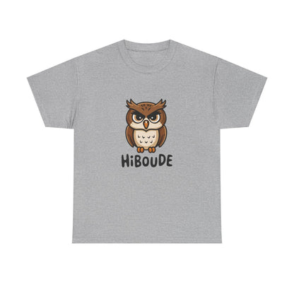 T-shirt Hibou Humour "Hiboude" - Cadeau Drôle et Original - Tee Shirt Homme et Femme