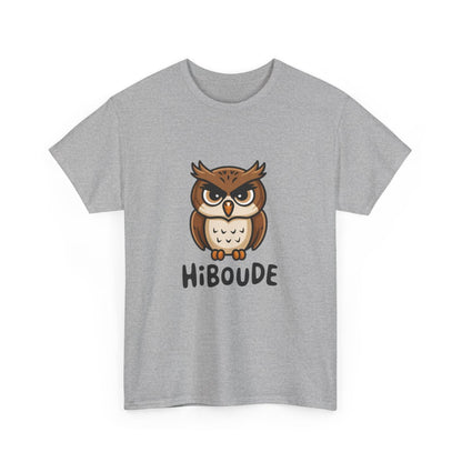 T-shirt Hibou Humour "Hiboude" - Cadeau Drôle et Original - Tee Shirt Homme et Femme