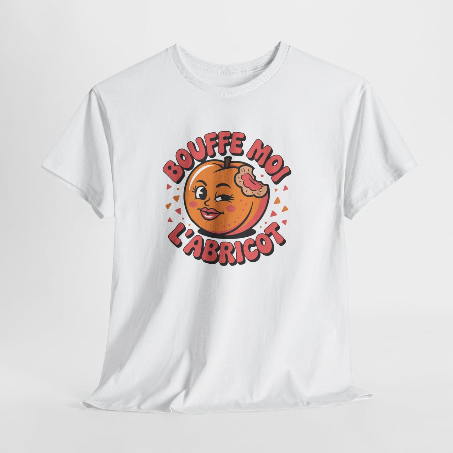 Tee Shirt Humour Bouffe Moi L’Abricot – Blague fruit drôle – Cadeau humour Blanc Gris Noir