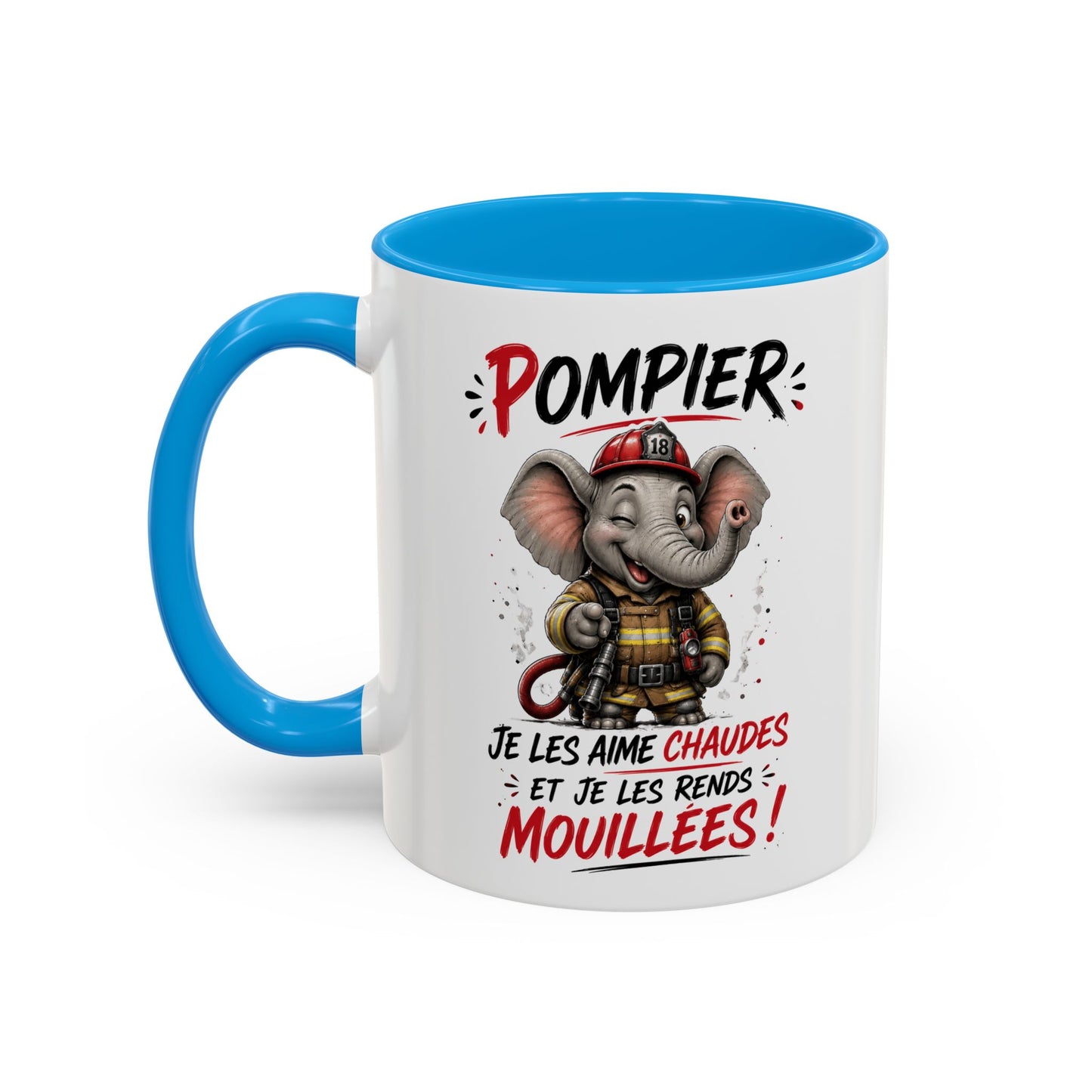 Tasse Pompier Je Les Aime Chaudes Et Je Les Rends Mouillées – Mug Humour Sapeur-Pompier – Cadeau Homme Femme 325ml
