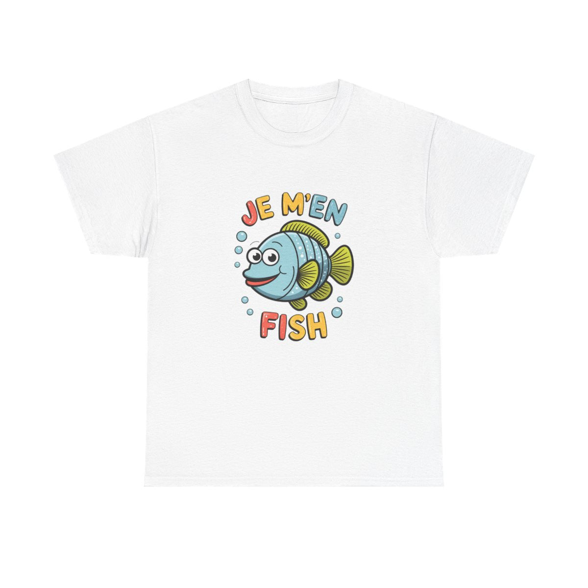 T-shirt Humour "Je M'en Fish" -  Idée Cadeau Fun et Original - Homme et Femme tee shirt