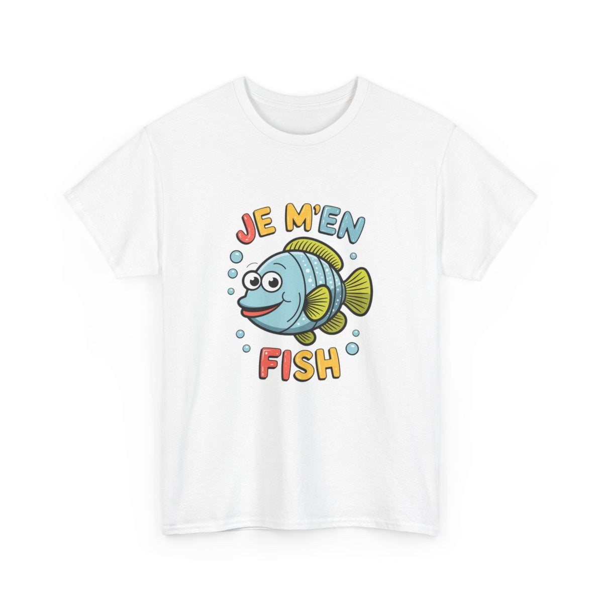 T-shirt Humour "Je M'en Fish" -  Idée Cadeau Fun et Original - Homme et Femme tee shirt