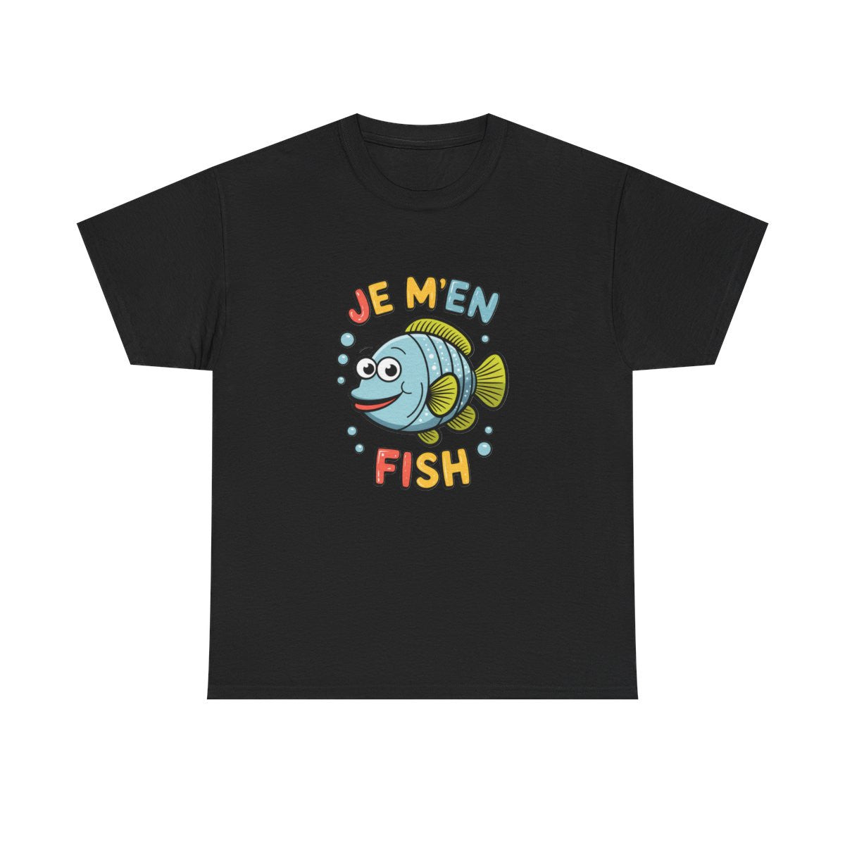 T-shirt Humour "Je M'en Fish" -  Idée Cadeau Fun et Original - Homme et Femme tee shirt