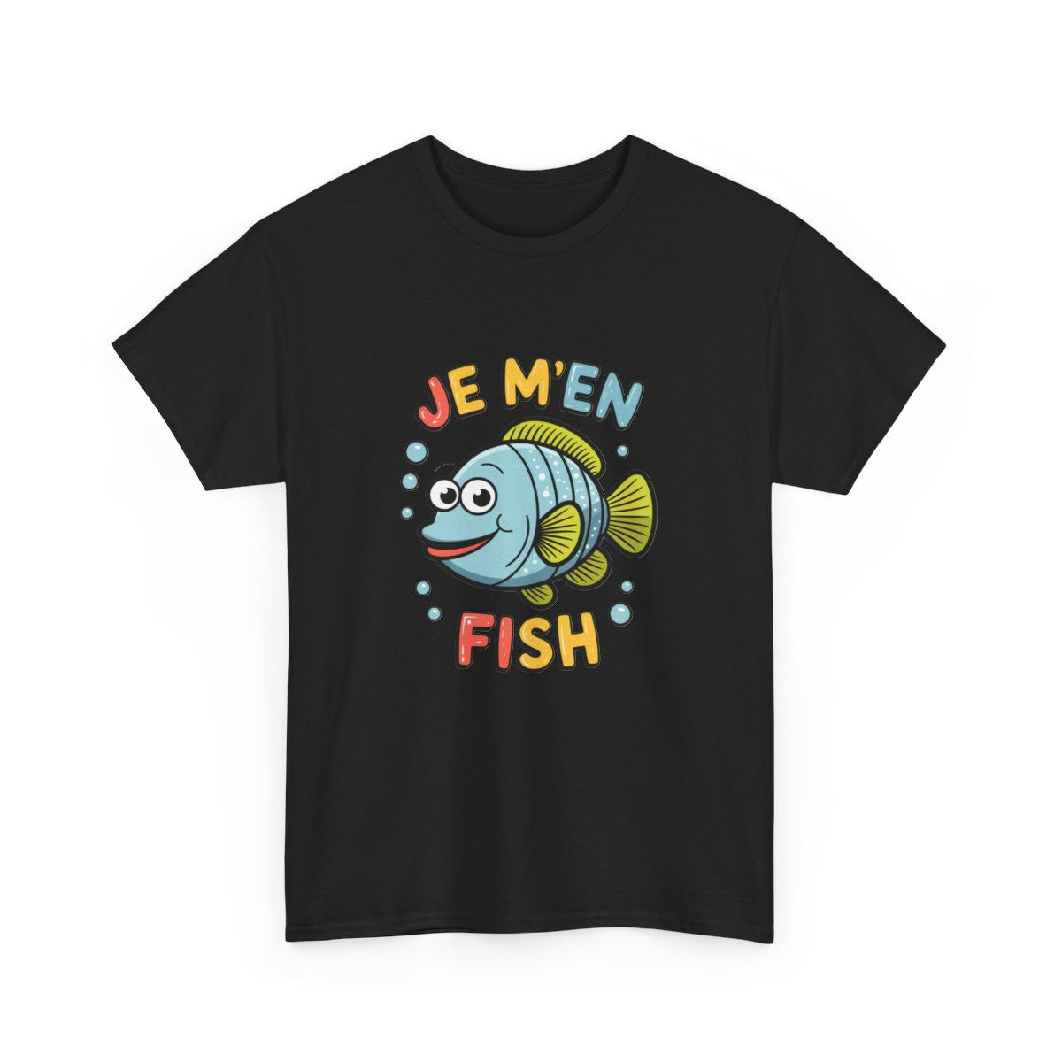 T-shirt Humour "Je M'en Fish" -  Idée Cadeau Fun et Original - Homme et Femme tee shirt