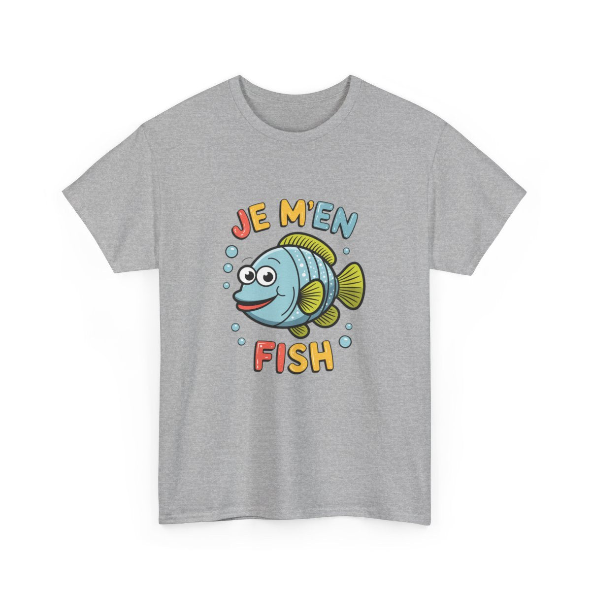 T-shirt Humour "Je M'en Fish" -  Idée Cadeau Fun et Original - Homme et Femme tee shirt
