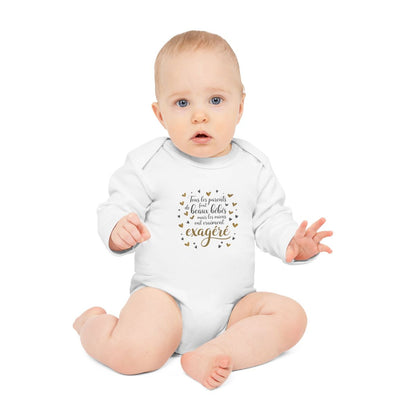 Body Bébé "Beaux Bébés Exagéré" - 100% Coton Blanc - 0 à 18 Mois idée cadeau nouveau né
