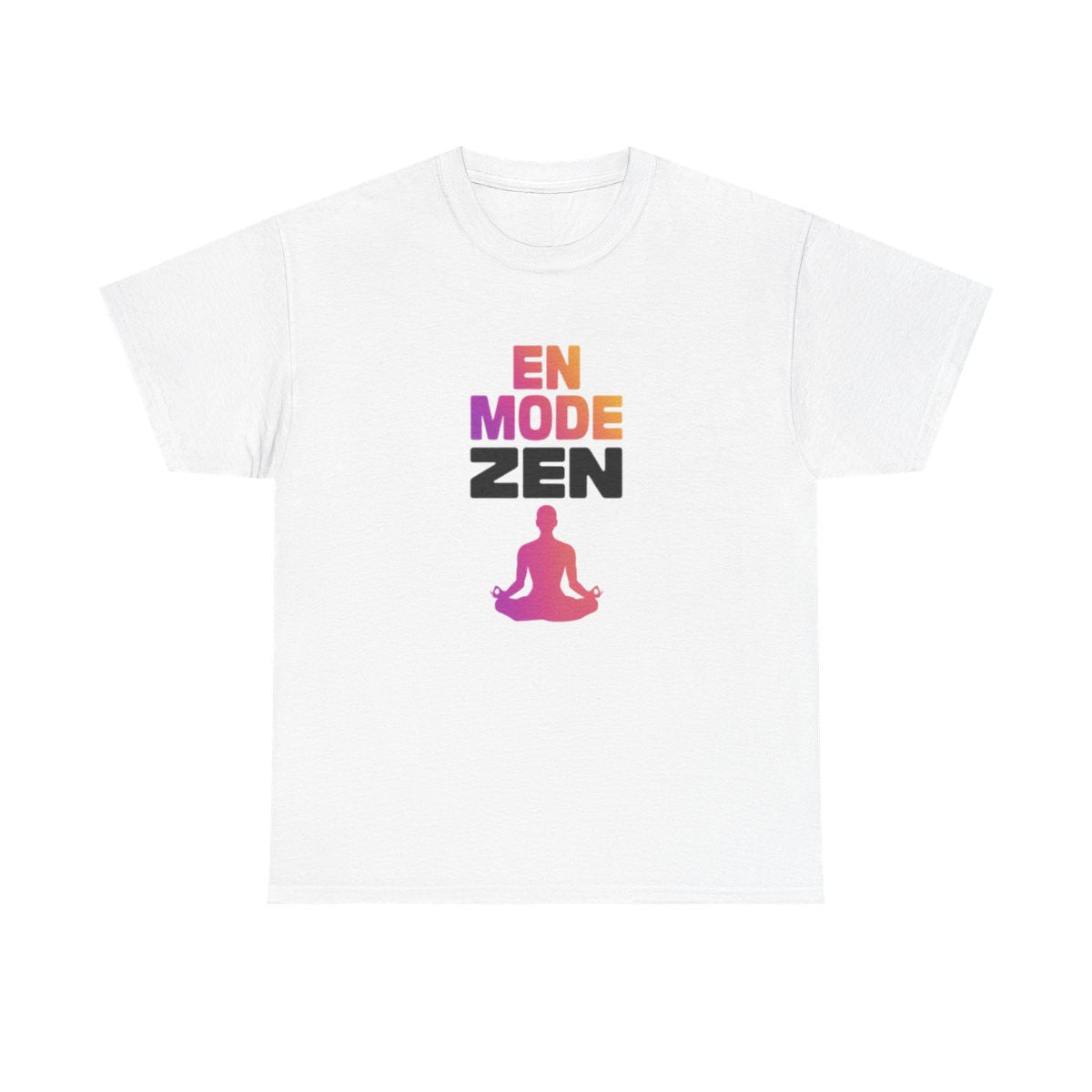 T shirt "En Mode Zen" – Pour Homme & Femme – Blanc ou Gris tee shirt yoga