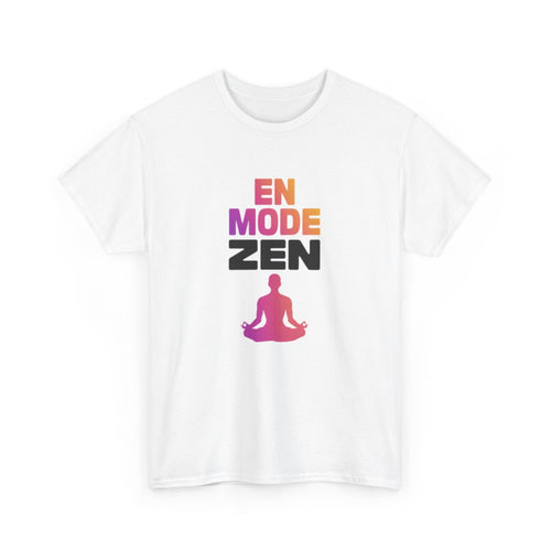 T shirt "En Mode Zen" – Pour Homme & Femme – Blanc ou Gris tee shirt yoga