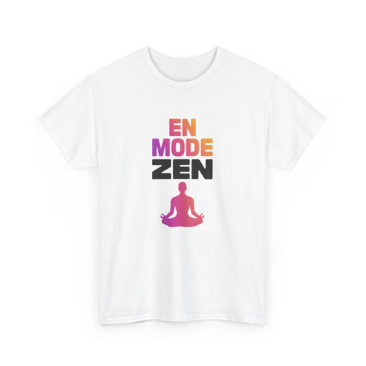 T shirt "En Mode Zen" – Pour Homme & Femme – Blanc ou Gris tee shirt yoga