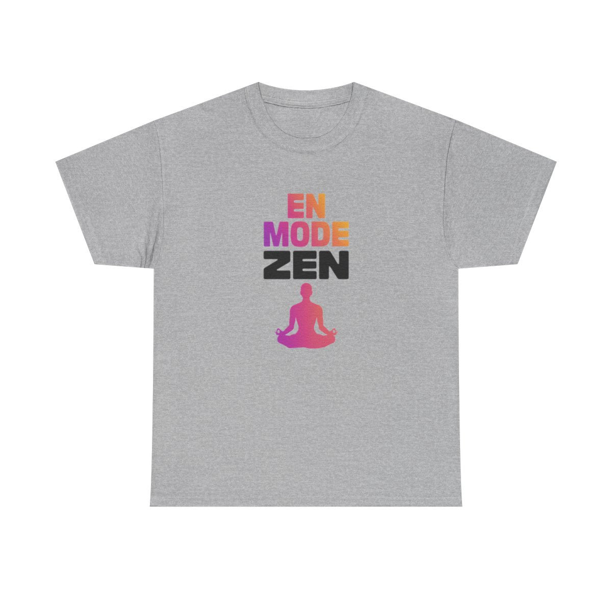 T shirt "En Mode Zen" – Pour Homme & Femme – Blanc ou Gris tee shirt yoga