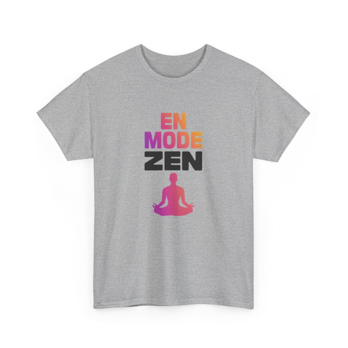 T shirt "En Mode Zen" – Pour Homme & Femme – Blanc ou Gris tee shirt yoga
