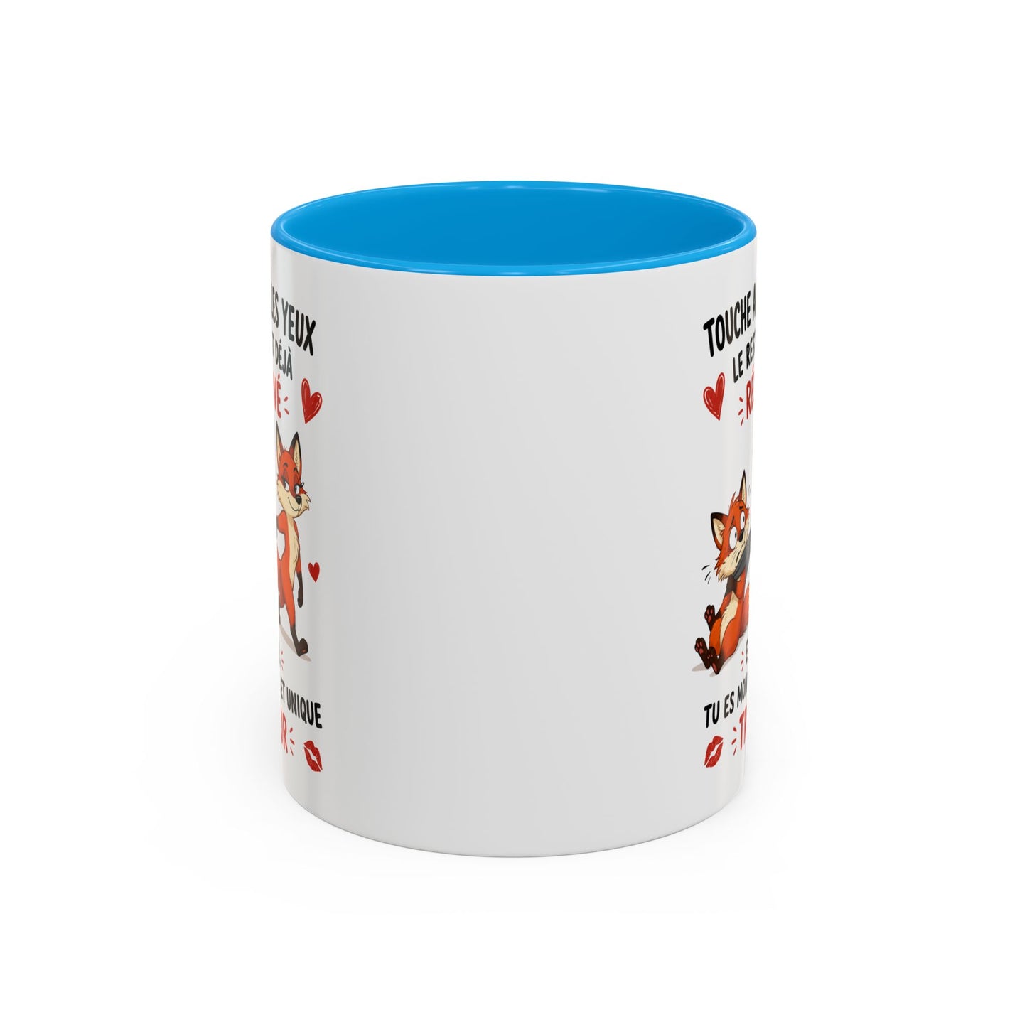 Tasse Renard Couple Humour – Mug Animaux Amoureux Drôle – Cadeau Couple Original 325ml