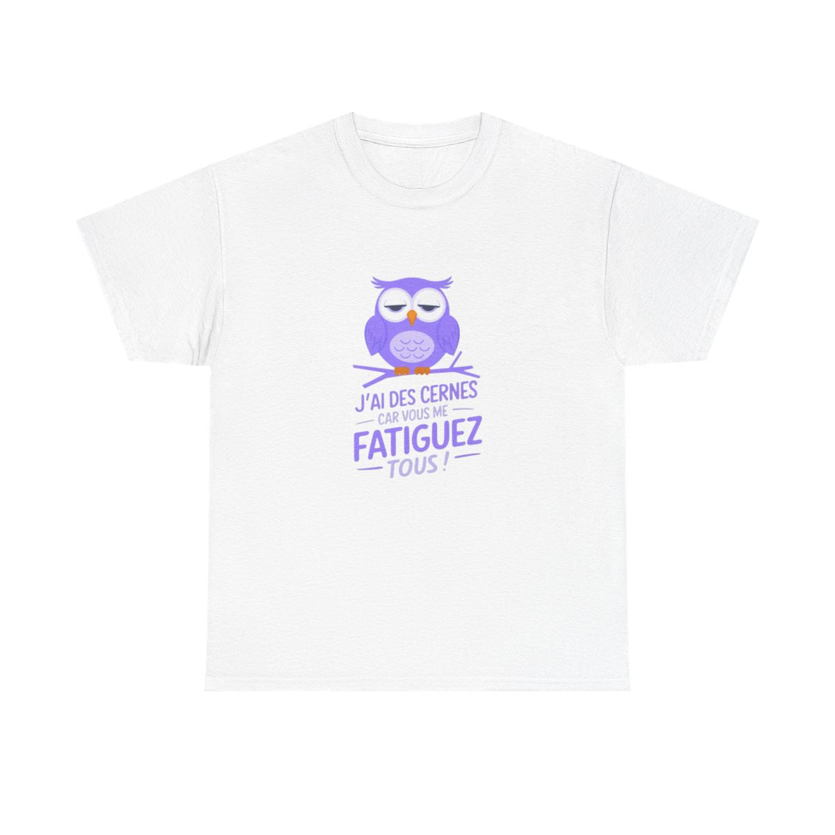 T-shirt Humour J’ai des cernes Tee Shirt drôle citation fatigué  Blanc ou Gris  Tailles S à 3XL  Idée Cadeau Fun Originale