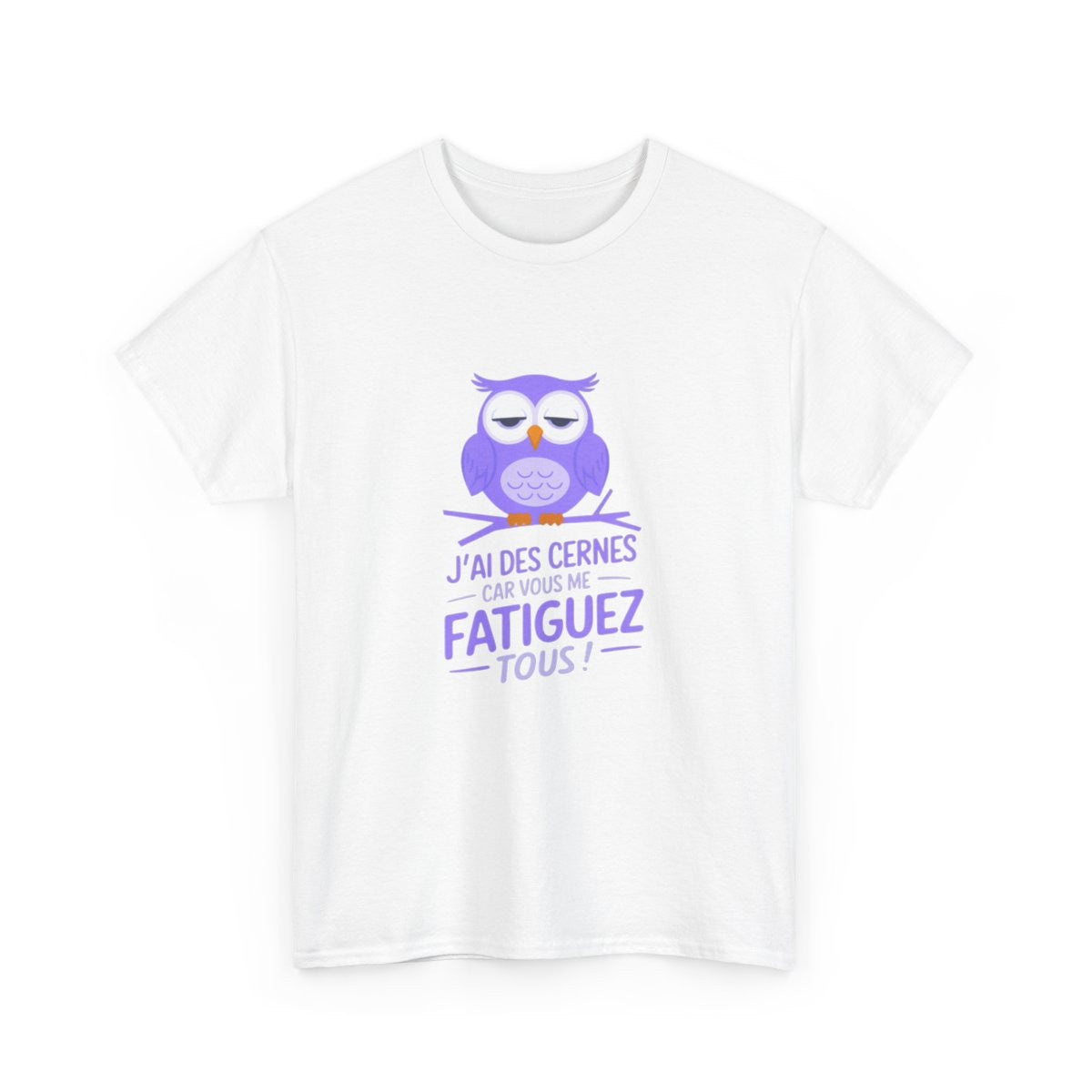 T-shirt Humour J’ai des cernes Tee Shirt drôle citation fatigué  Blanc ou Gris  Tailles S à 3XL  Idée Cadeau Fun Originale