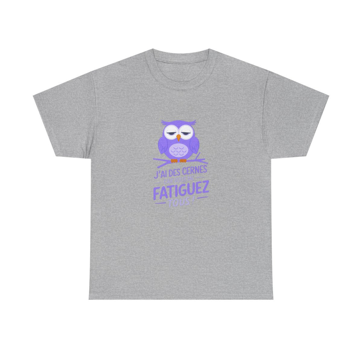 T-shirt Humour J’ai des cernes Tee Shirt drôle citation fatigué  Blanc ou Gris  Tailles S à 3XL  Idée Cadeau Fun Originale