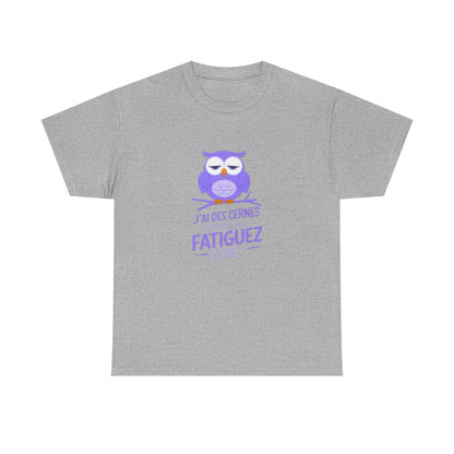 T-shirt Humour J’ai des cernes Tee Shirt drôle citation fatigué  Blanc ou Gris  Tailles S à 3XL  Idée Cadeau Fun Originale
