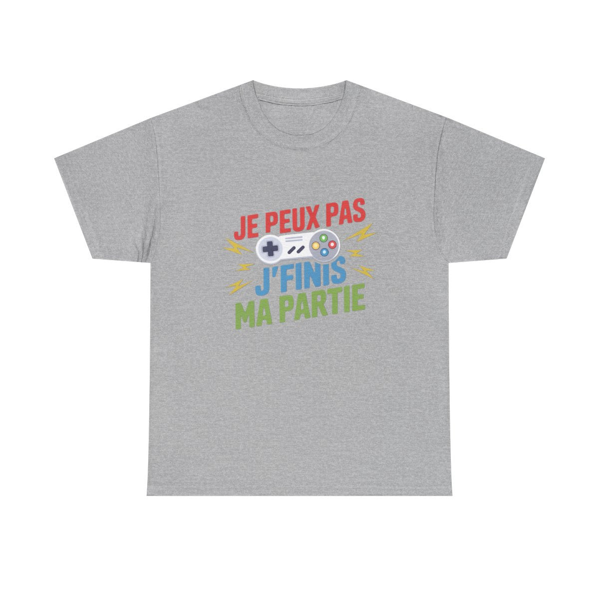 T-shirt Gamer Je peux pas j’finis ma partie Tee Shirt Humour Gaming  Cadeau Joueur Console Geek  Homme Femme