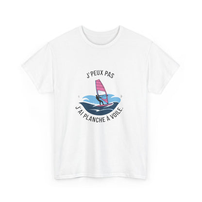 T shirt humour planche à voile J’peux pas j’ai planche à voile Cadeau passion windsurf sport de glisse mer, été Tee shirt