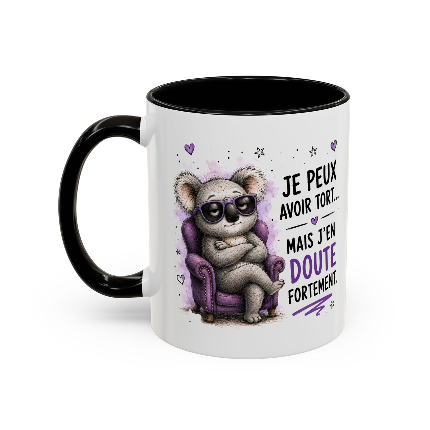 Tasse Koala Drôle Homme Femme – Mug Je Peux Avoir Tort Mais J'en Doute Fortement – Cadeau Humour 325 ml