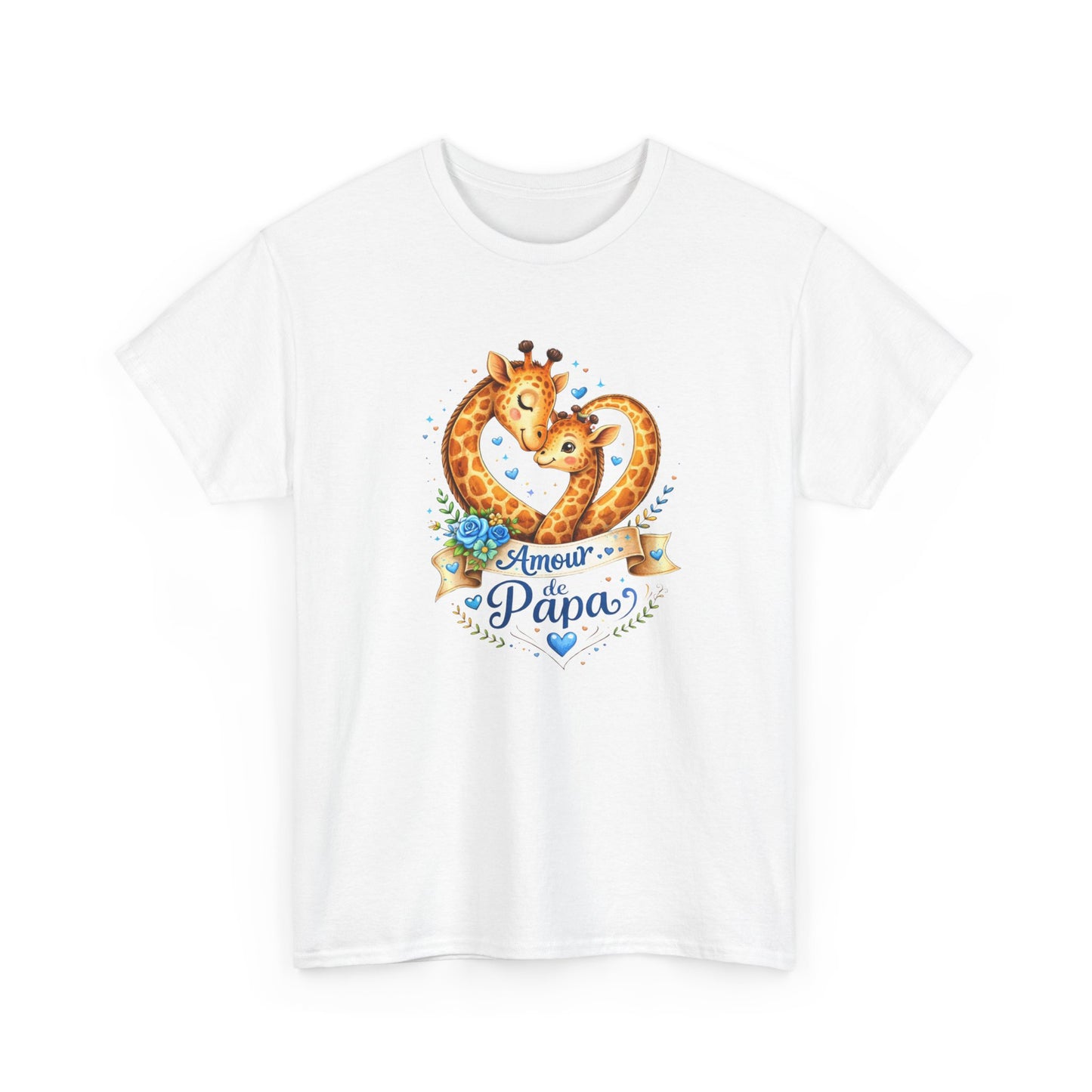 T-Shirt Amour de Papa Girafe – Design Mignon Père Enfant – Cadeau Fête des Pères
