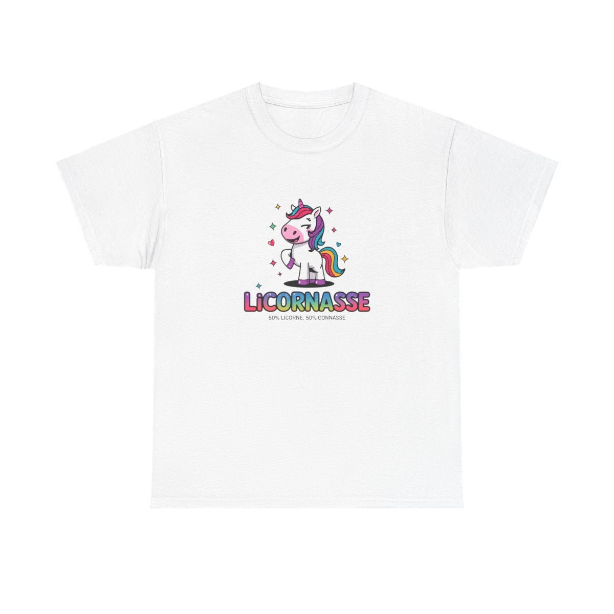 T shirt licorne femme drôle Licorne arc-en-ciel avec caractère  Tee shirt humoristique original  Cadeau fille, ado ou adulte