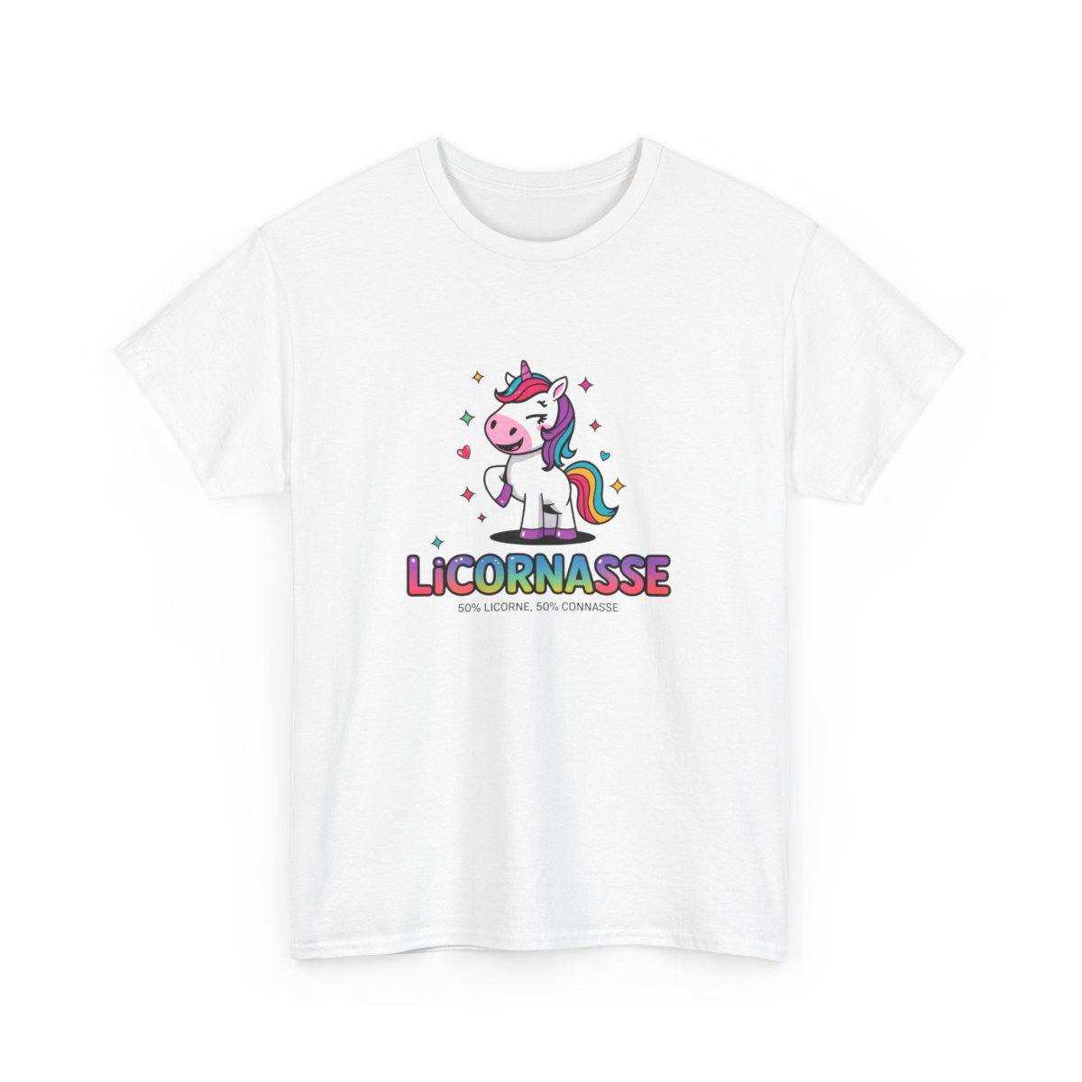 T shirt licorne femme drôle Licorne arc-en-ciel avec caractère  Tee shirt humoristique original  Cadeau fille, ado ou adulte