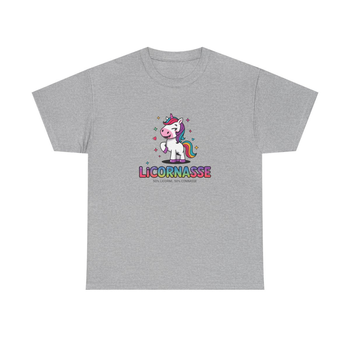 T shirt licorne femme drôle Licorne arc-en-ciel avec caractère  Tee shirt humoristique original  Cadeau fille, ado ou adulte