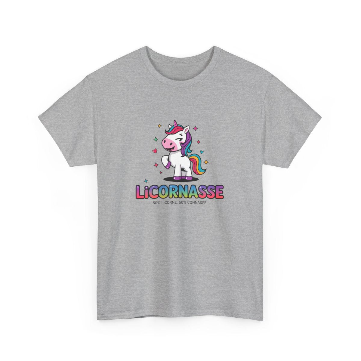 T shirt licorne femme drôle Licorne arc-en-ciel avec caractère  Tee shirt humoristique original  Cadeau fille, ado ou adulte