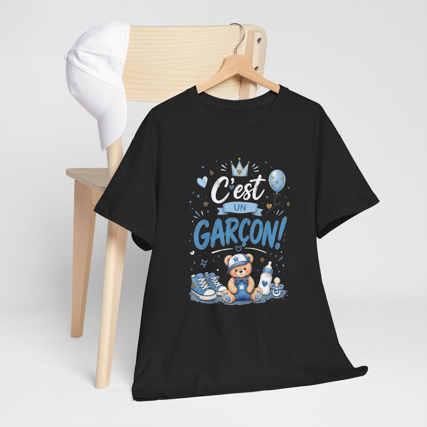 Tee Shirt Annonce Grossesse Homme et Femme Révélation Sexe Enfant C'est Un Garçon Future Maman Futur Papa Cadeau
