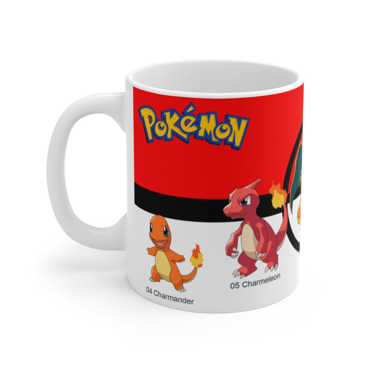 Mug Pokémon Dracaufeu évolution 151 – Cadeau gamer rétro, série animée culte 151