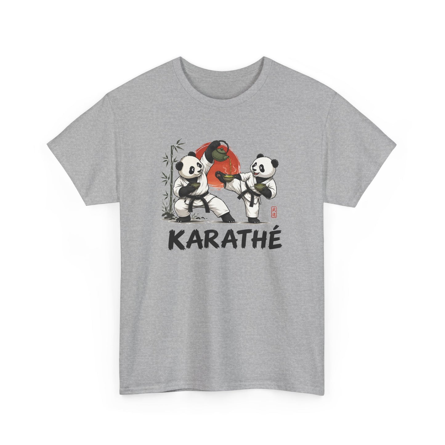 Tee Shirt Homme et Femme Panda Karaté Arts Martiaux Thé Humour Japonais Combat Sportif Original Cadeau
