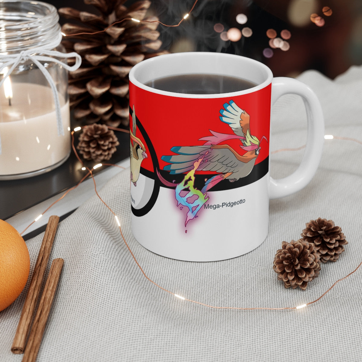 Mug Tasse Pokémon Roucarnage Évolutif – Design Vintage Style Manga