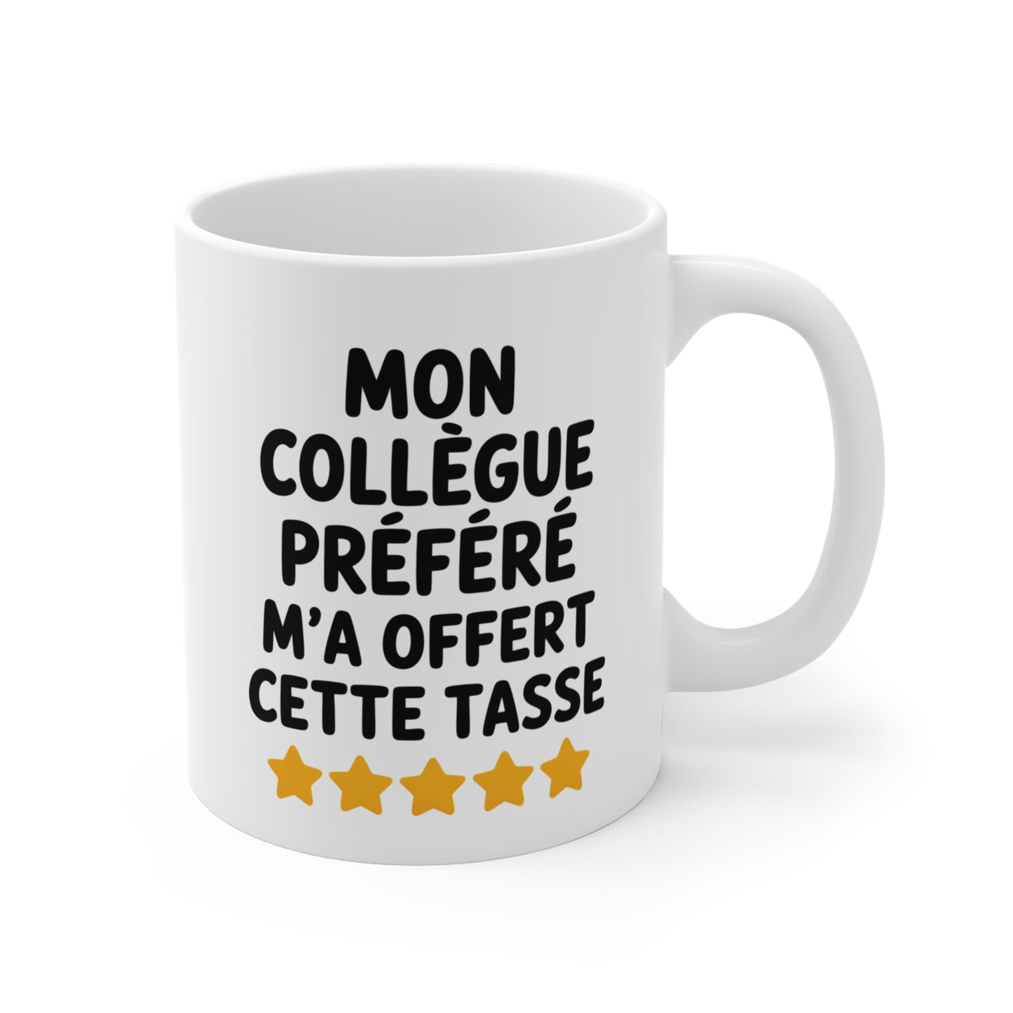 Tasse Céramique 325ml “Mon Collègue Préféré” – Mug Cadeau Humour Bureau Collègues – Micro-Ondes & Lave-Vaisselle