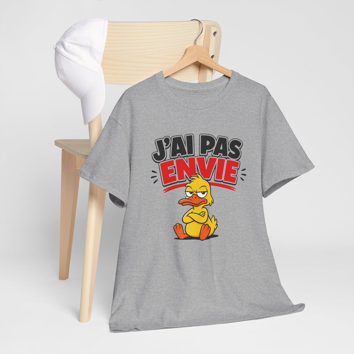 T-Shirt Humour Canard – J’ai Pas Envie – Tee Shirt Drôle Adulte Mauvaise Humeur Idée Cadeau