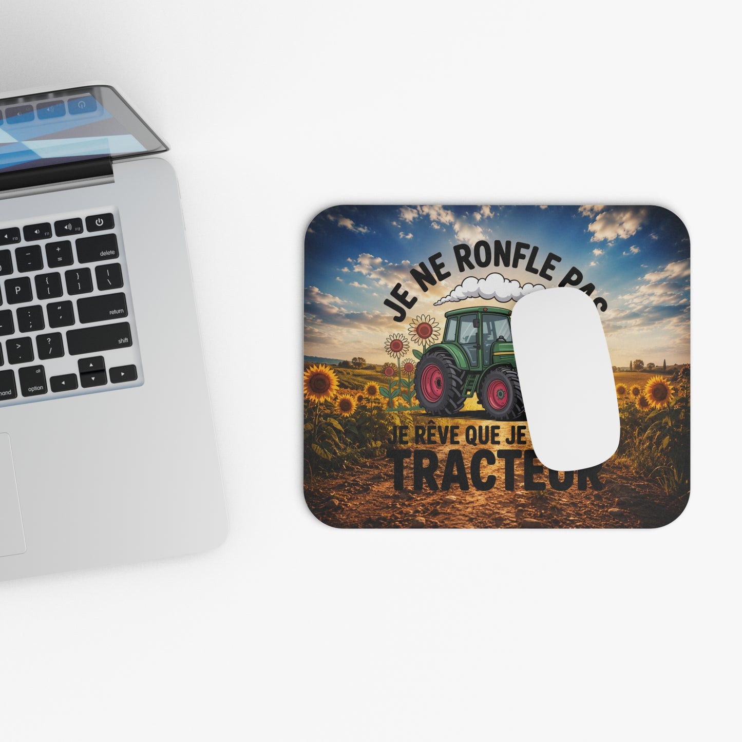Tapis de Souris 22x18cm Je Ne Ronfle Pas Je Rêve Que Je Suis Un Tracteur – Humour Agriculteur – Cadeau Passion Tracteur Ferme Homme Femme – Bureau Gaming