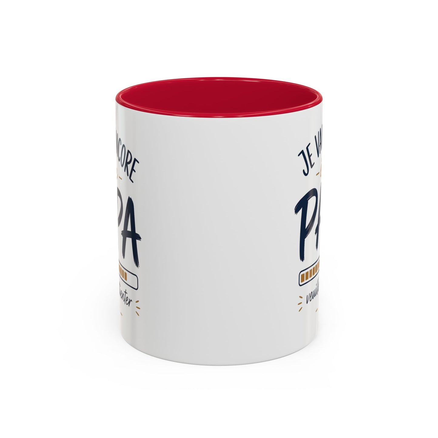 Mug Je Vais Encore Être Papa – Tasse Annonce Grossesse Humoristique – Cadeau Futur Papa Bébé Famille – Céramique 325ml Noir Bleu Rouge