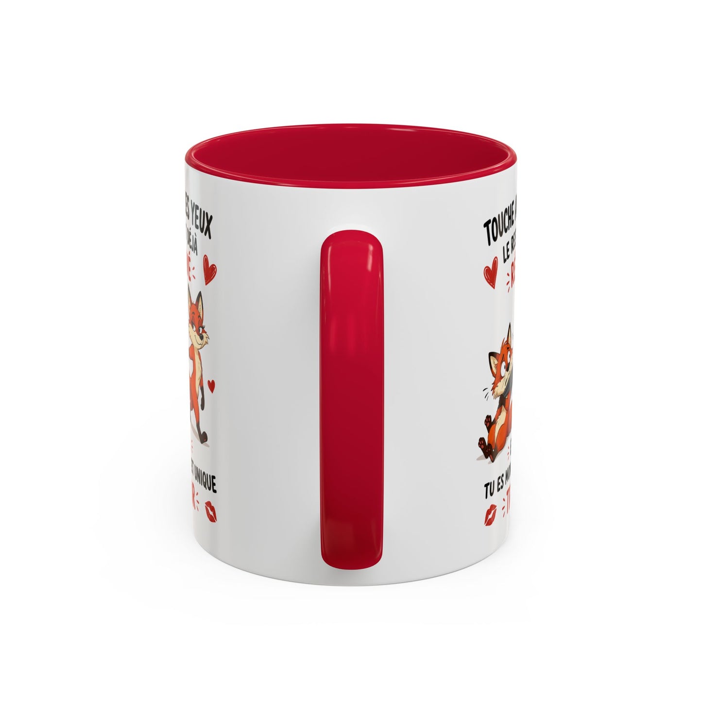 Tasse Renard Couple Humour – Mug Animaux Amoureux Drôle – Cadeau Couple Original 325ml