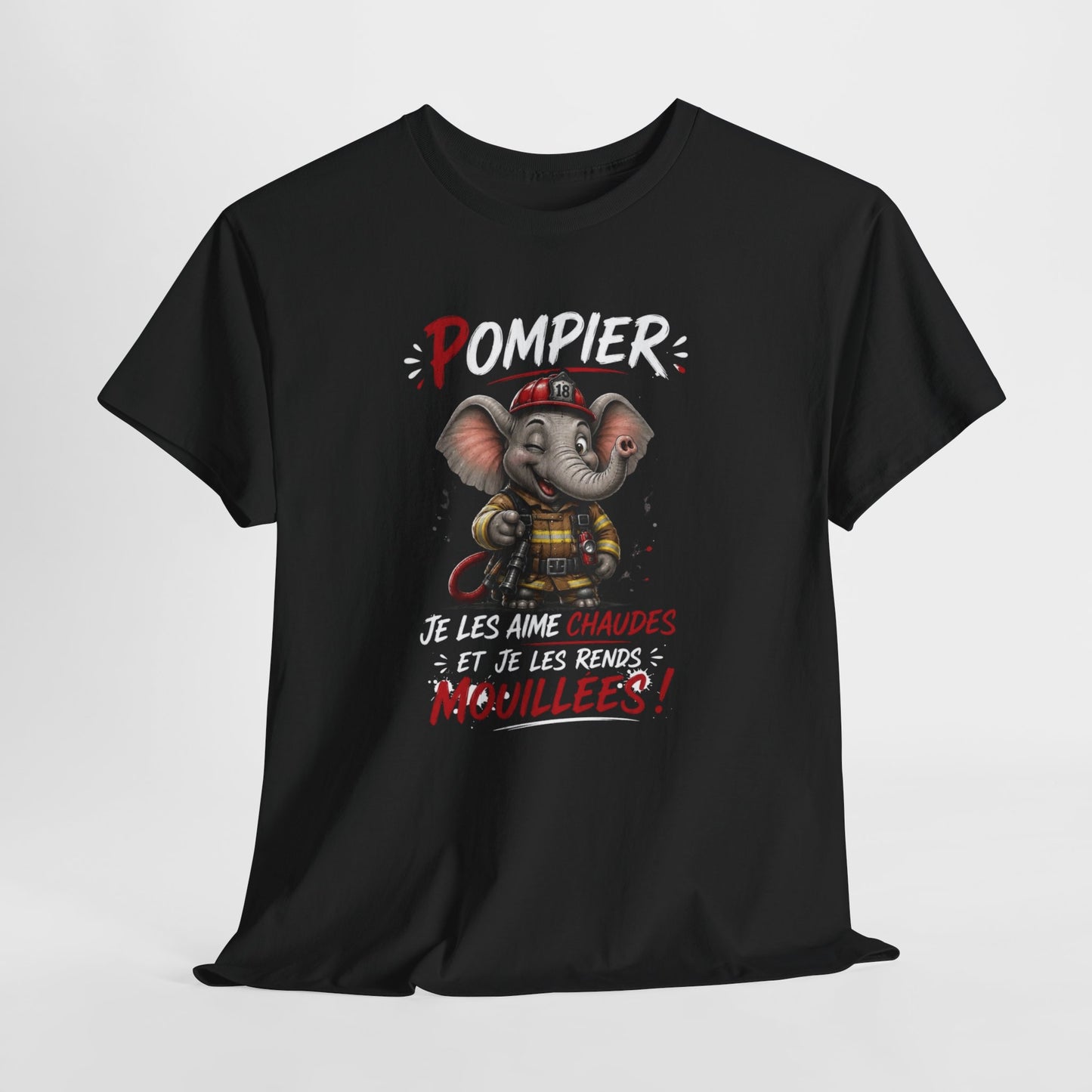 Tee-Shirt Pompier Je Les Aime Chaudes Et Je Les Rends Mouillées – Cadeau Humour Sapeur-Pompier Homme Adulte