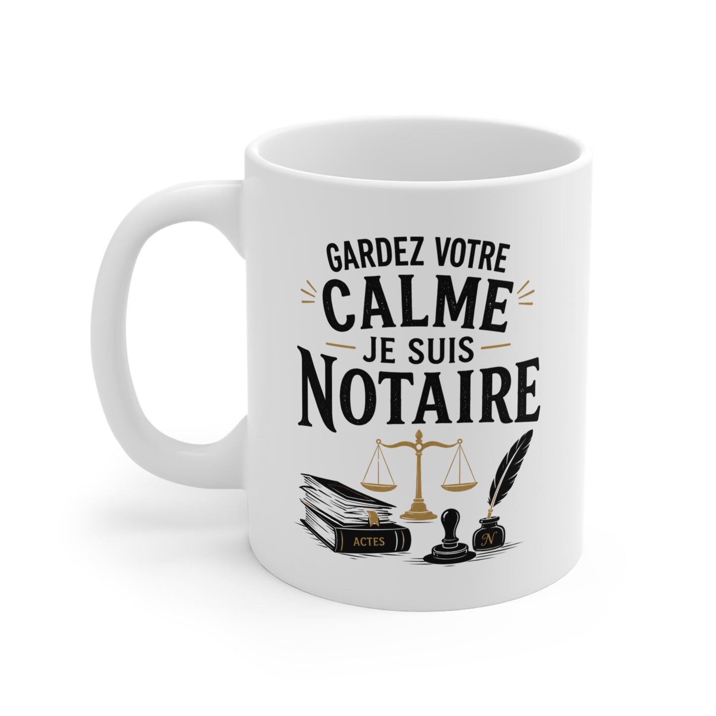 Mug Notaire – Tasse Humour Métier Justice Droit – Idée Cadeau Original Profession Juridique Homme et Femme