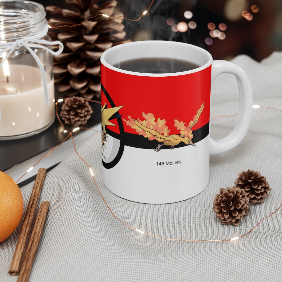 Mug Tasse Pokémon Légendaire Electhor, Artikodin, Sulfura – Légendes d'air, de foudre et de feu