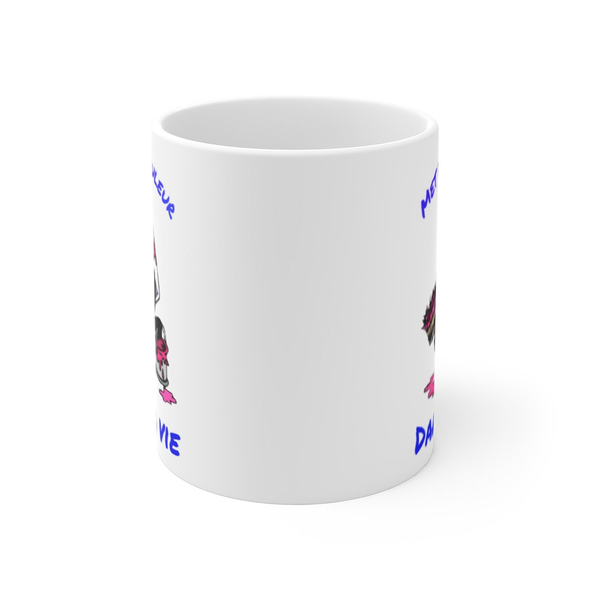 Mug Tasse Calimero Met de la couleur dans ta vie Bleu – Idée cadeau rebelle et positif !