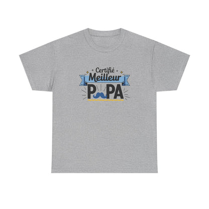 T-shirt “Certifié Meilleur Papa” – Un hommage fun et stylé à tous les papas
