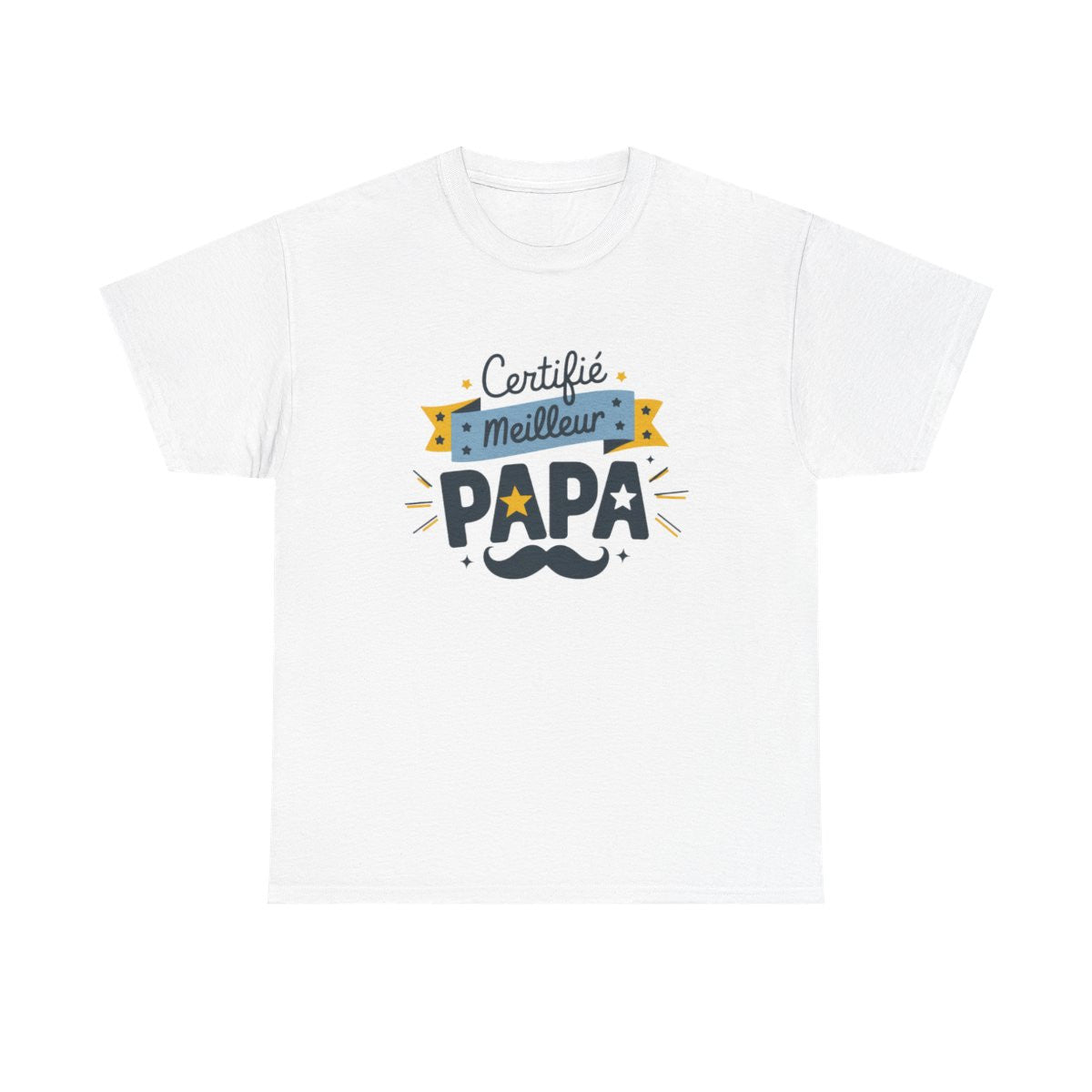 T-shirt “Certifié Meilleur Papa” – Cadeau personnalisé pour père exceptionnel